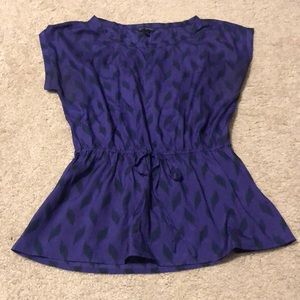 Black and purple peplum top